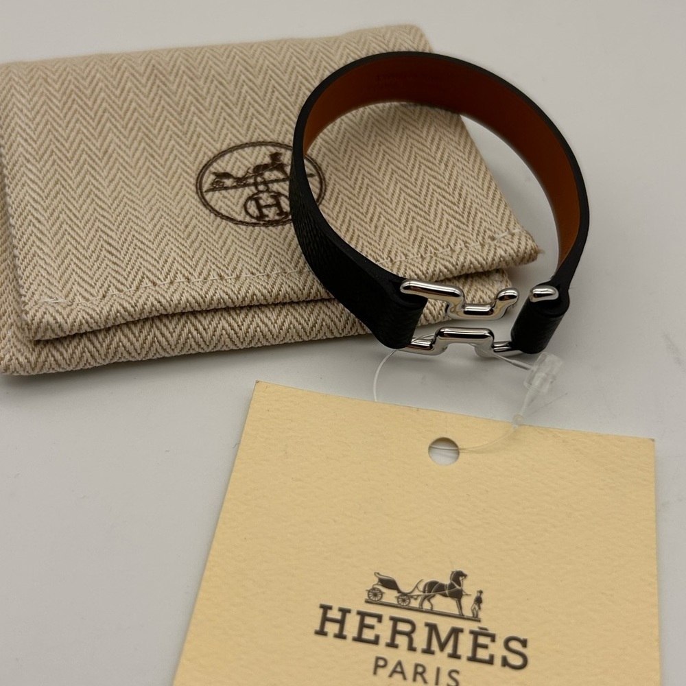 HERMES Tonight Bracelet Size T4 Epsom black Noir new With Tag Dustbag